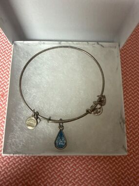 Alex and Ani Blue Tear Drop Charm Bracelet